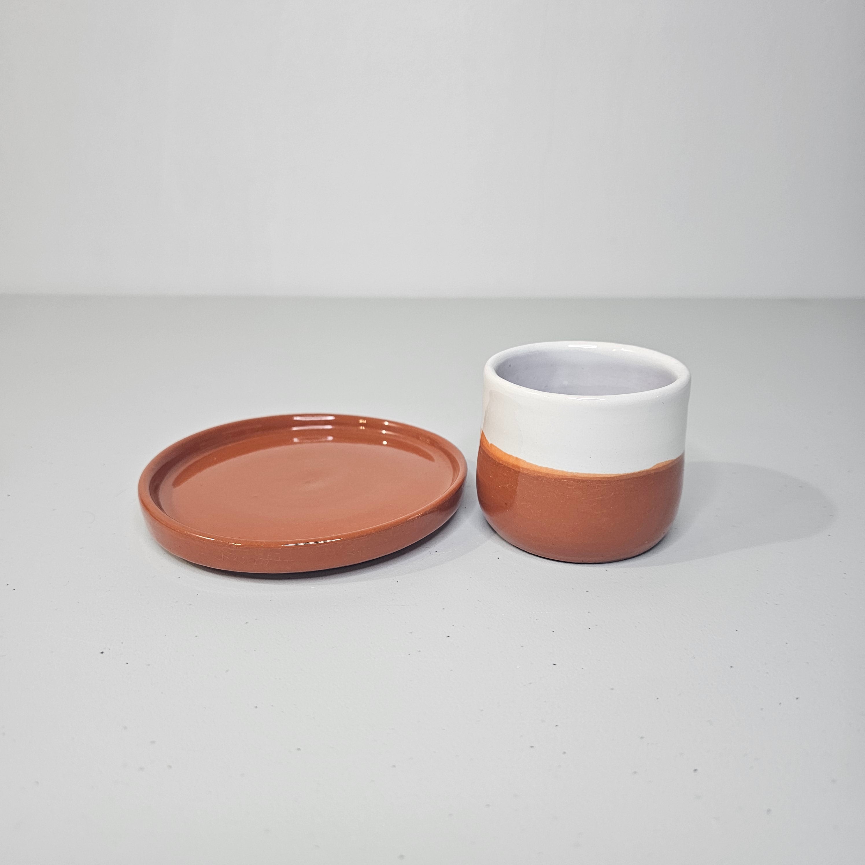 NeoTerra – Coffee Cup &amp; Saucer Earth/White