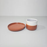 NeoTerra – Coffee Cup &amp; Saucer Earth/White