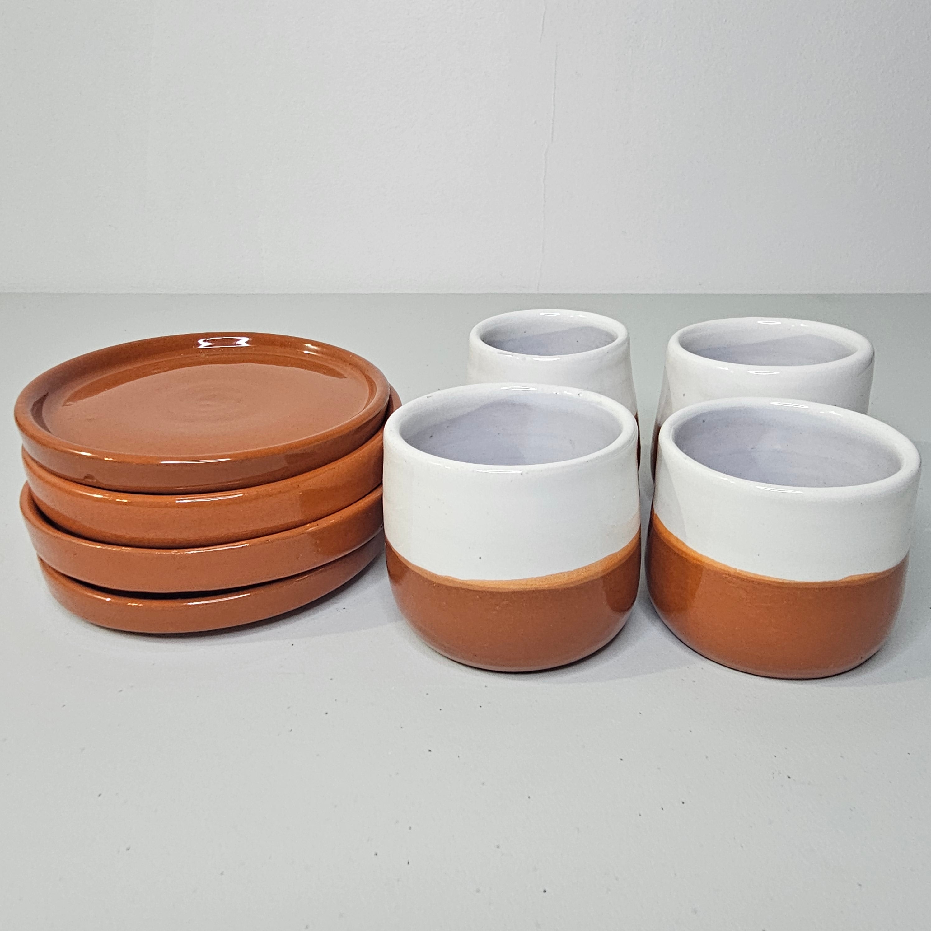 NeoTerra – Coffee Cup &amp; Saucer Earth/White