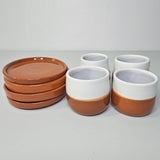 NeoTerra – Coffee Cup &amp; Saucer Earth/White