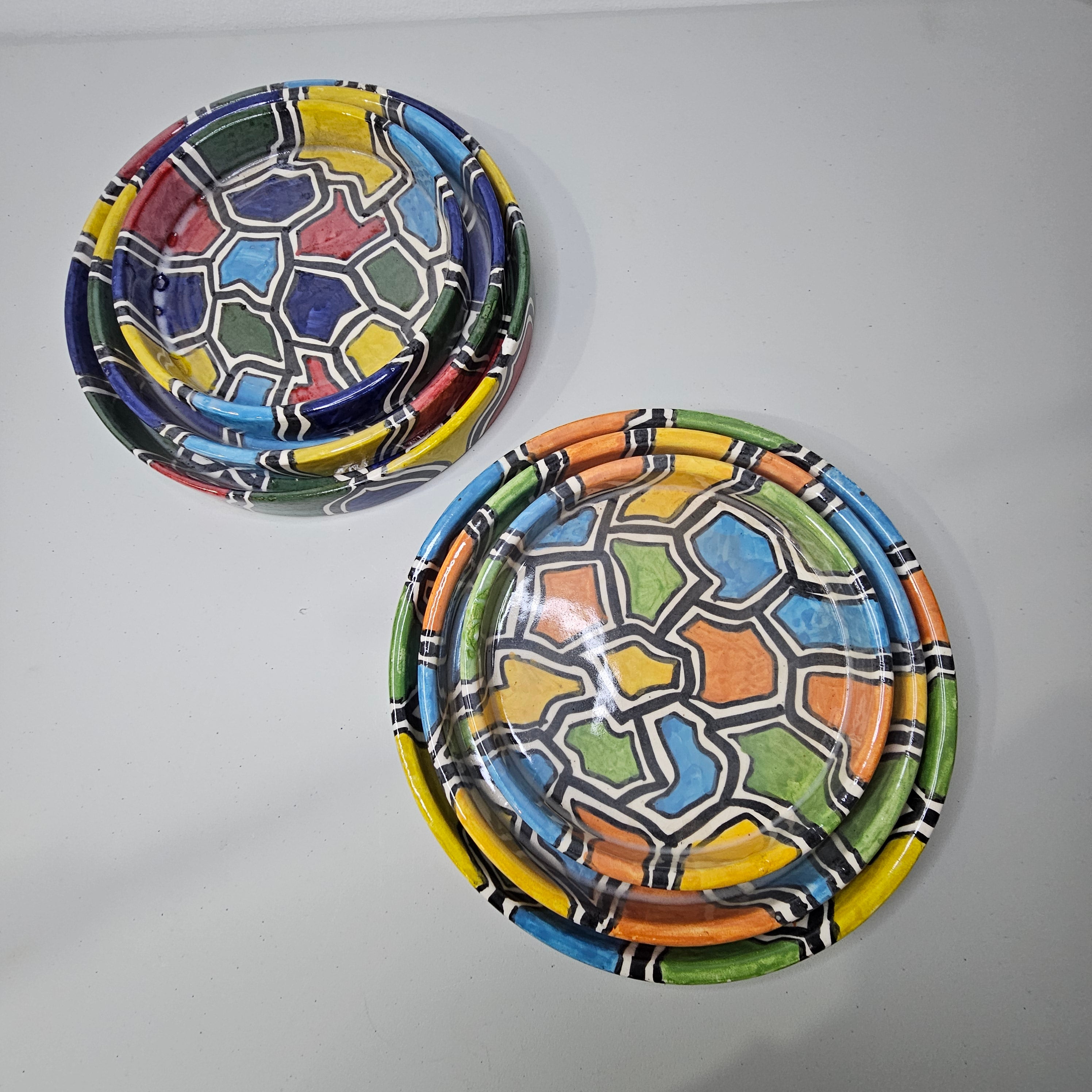 Zellige Festival — Set of Multicolored Ceramic Bowls