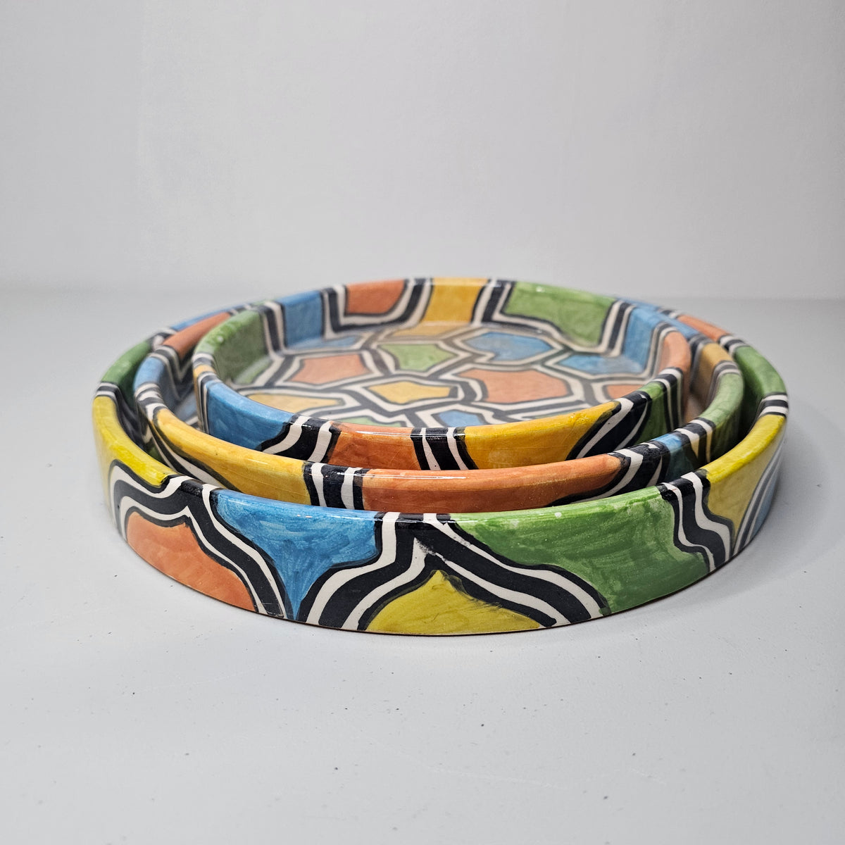 Zellige Festival — Set of Multicolored Ceramic Bowls