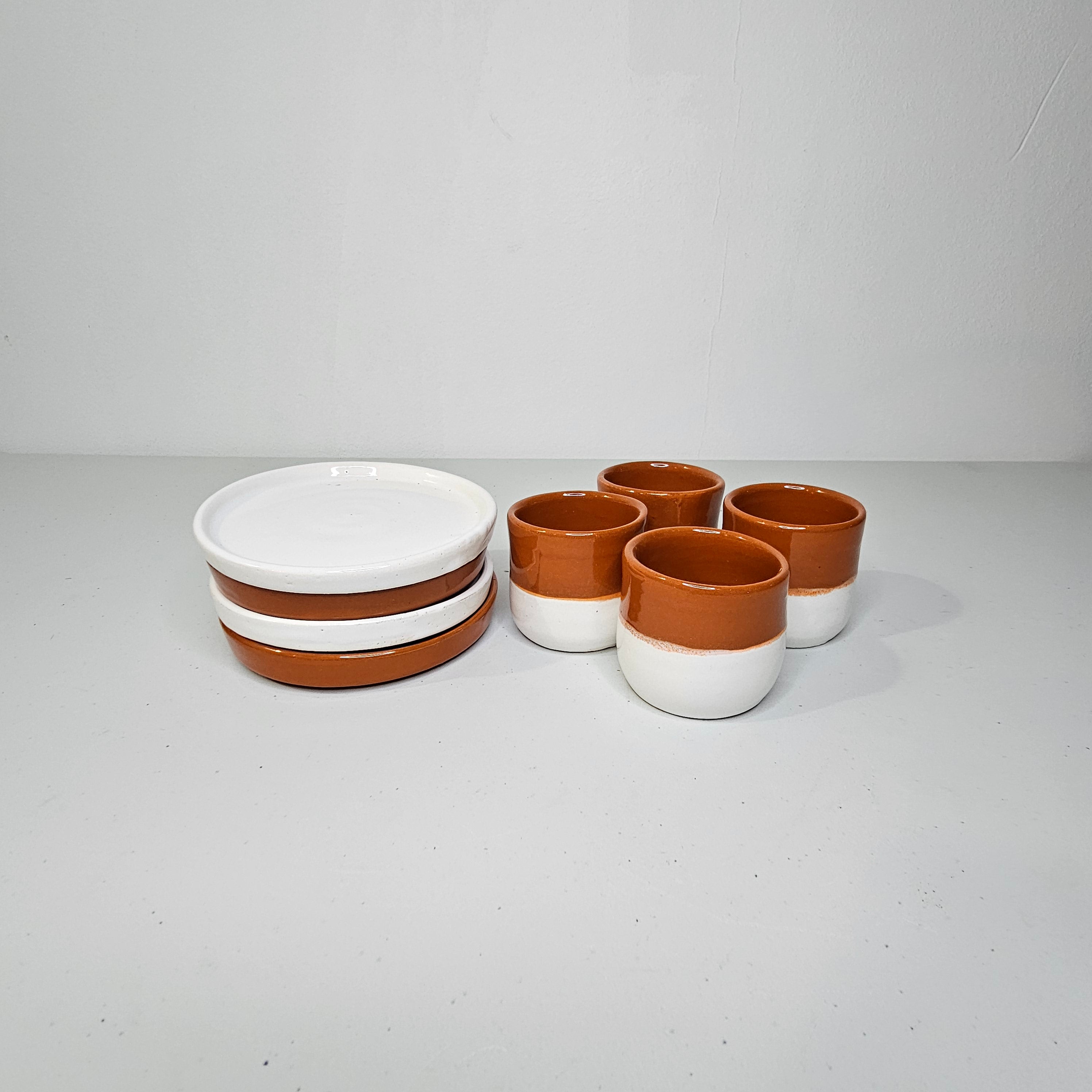 NeoTerra – Coffee Cup &amp; Saucer Earth/White