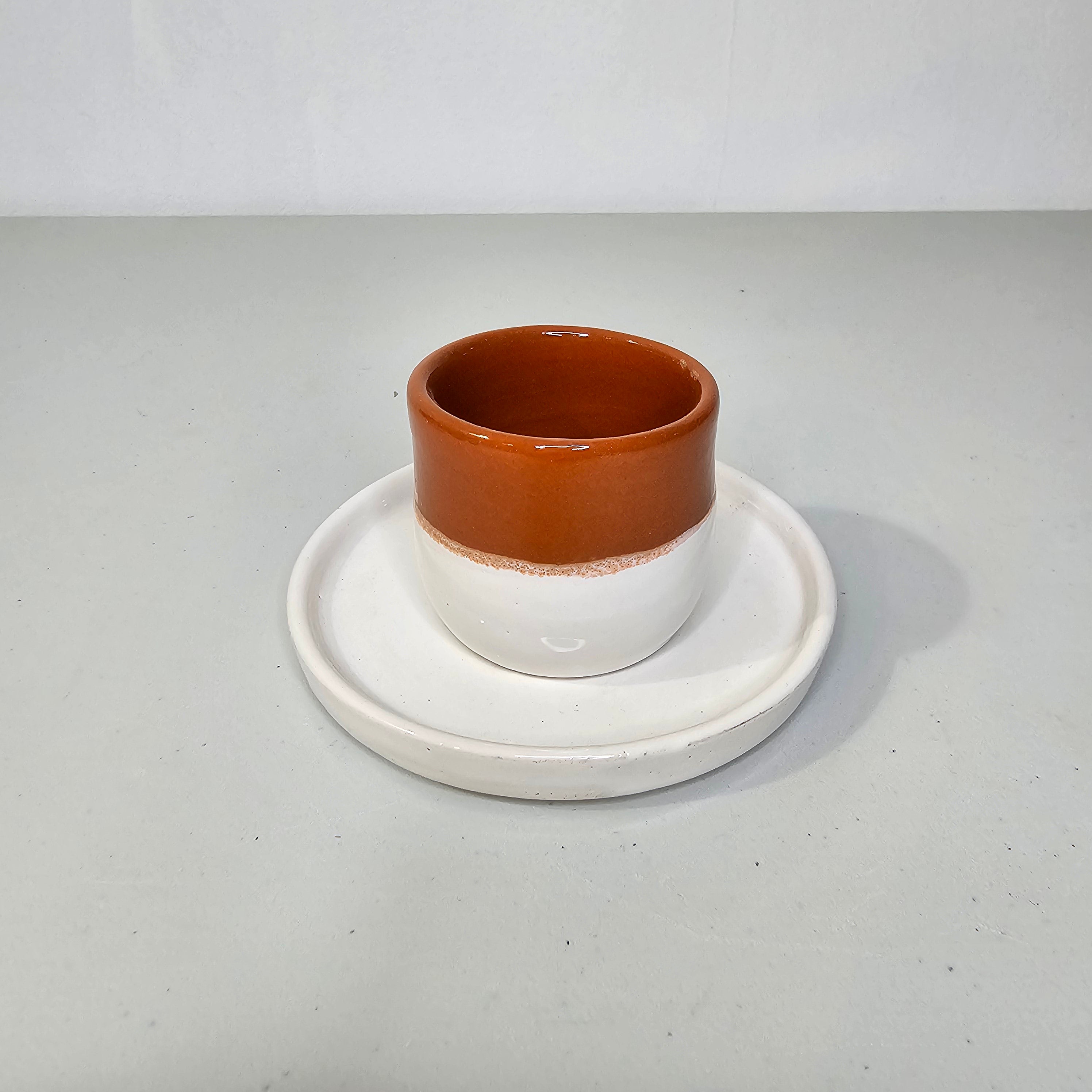 NeoTerra – Coffee Cup &amp; Saucer Earth/White