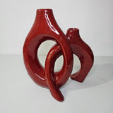 Red Glow – Loop Sculptural Vase