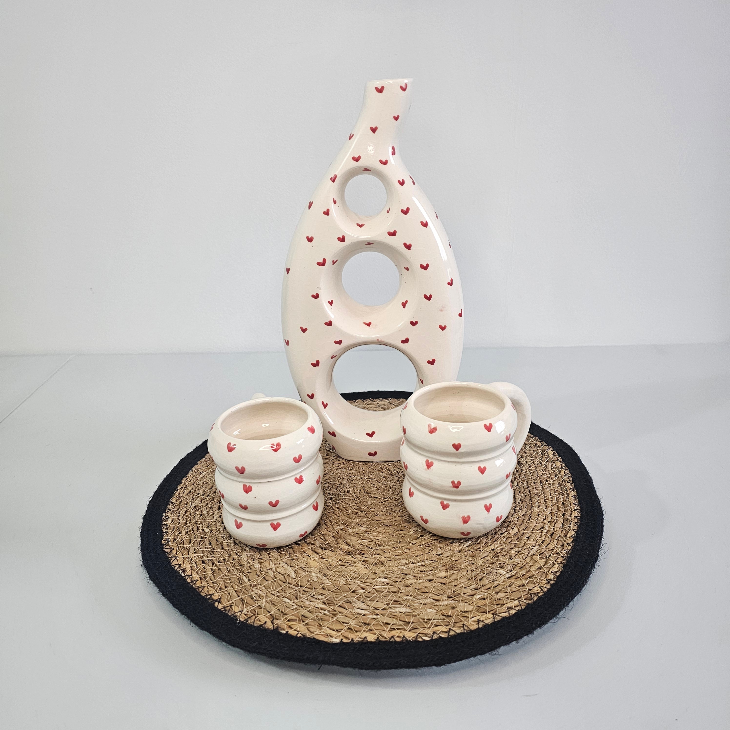 Coffret Cadeau Tayri Duo – Vase Sculpture & Duo de Mugs