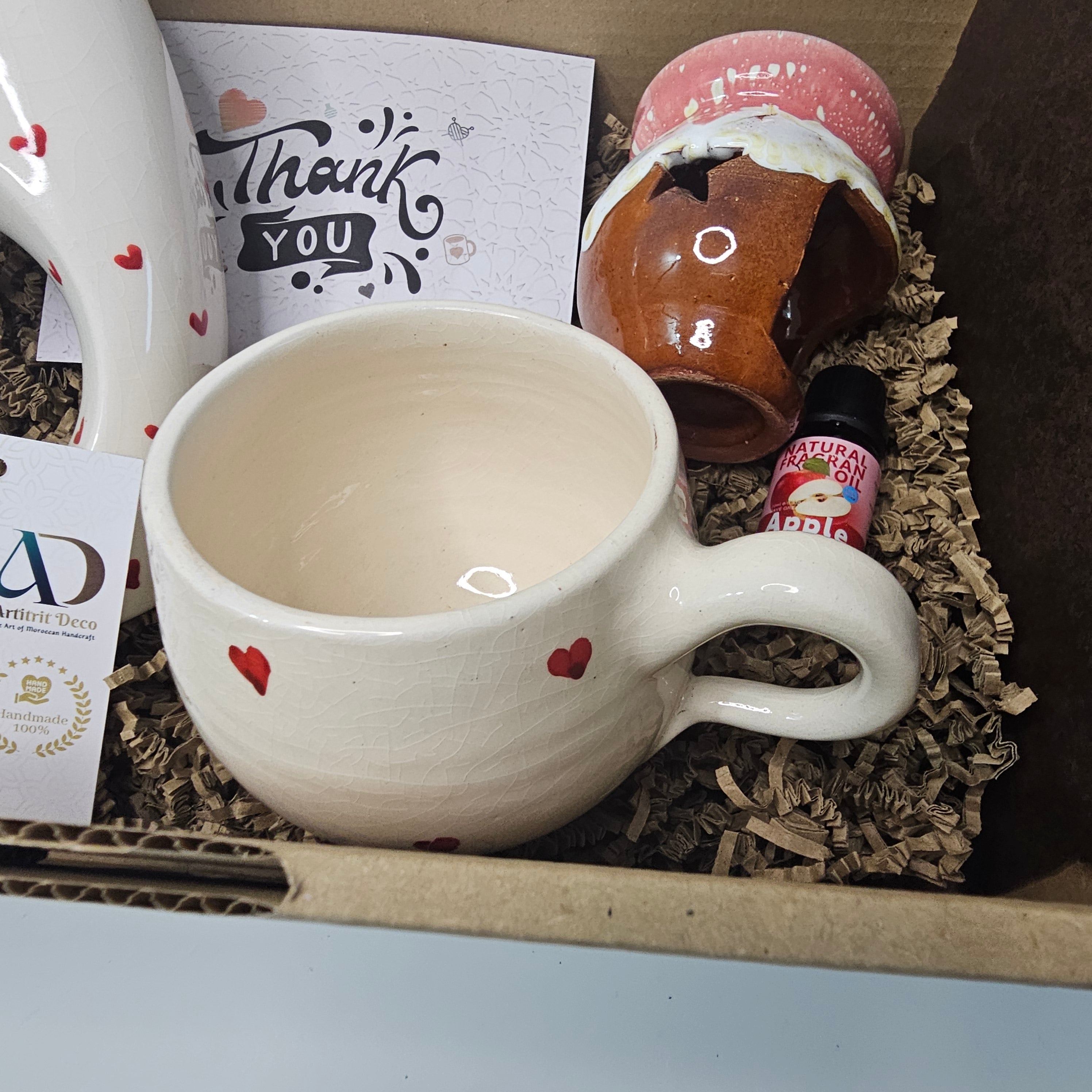 Coffret Cadeau Tayri Rituel Parfumé – Vase, Grand Mug, Photophore