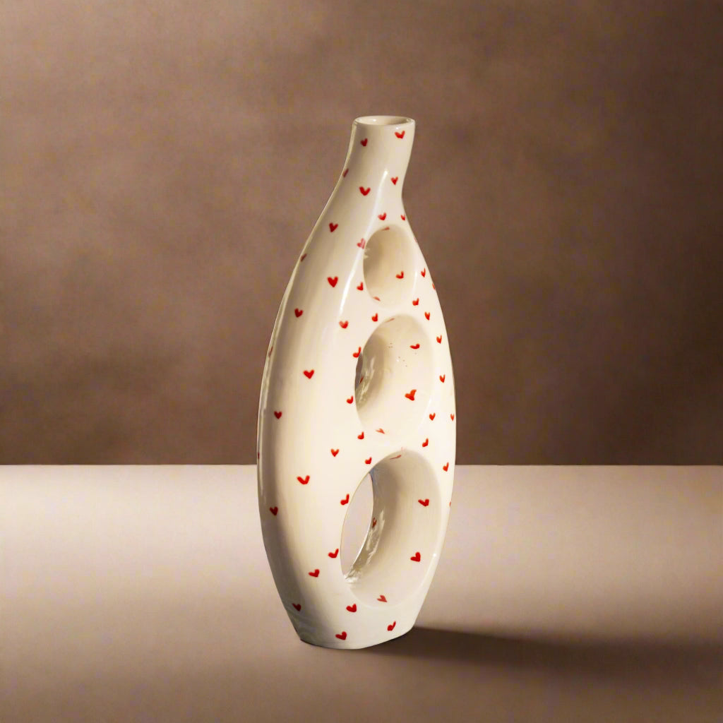 Vase Oulmès — Sculpture Design Berbère en Céramique Artisanale