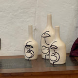 Trio Visage d’Art — Vases Modernistes en Céramique Artisanale