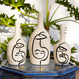 Trio Visage d’Art — Vases Modernistes en Céramique Artisanale