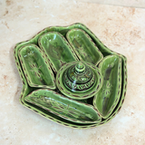 Assiette Khmissa Nakch – Multi-Compartiments Artisanale