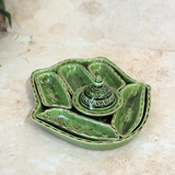 Assiette Khmissa Nakch – Multi-Compartiments Artisanale